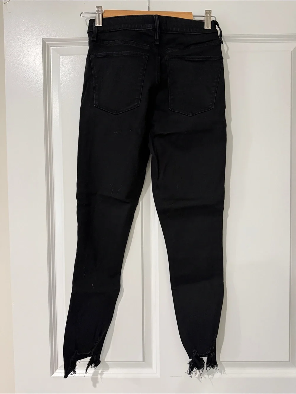 Abercrombie & Fitch Women’s Skinny Jeans — Black with Raw Hem